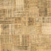 Square Patchwork Brown Transitional Rug, con1443brn