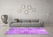 Machine Washable Patchwork Purple Transitional Area Rugs in a Living Room, wshcon1443pur