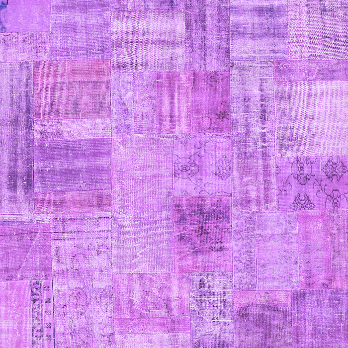 Machine Washable Patchwork Purple Transitional Area Rugs, wshcon1443pur