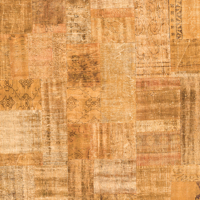 Patchwork Orange Transitional Rug, con1443org