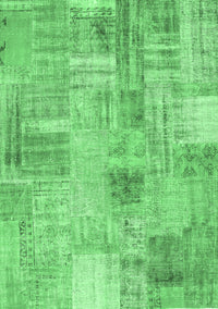 Patchwork Emerald Green Transitional Rug, con1443emgrn