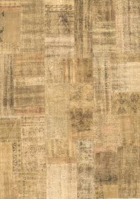 Patchwork Brown Transitional Rug, con1443brn