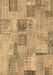 Machine Washable Patchwork Brown Transitional Rug, wshcon1444brn