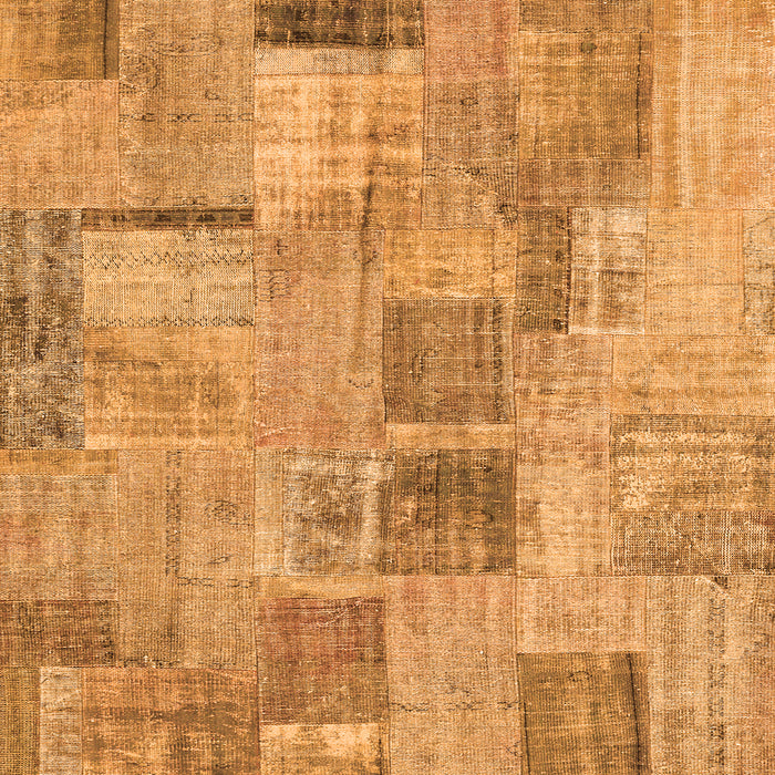 Serging Thickness of Patchwork Orange Transitional Rug, con1444org