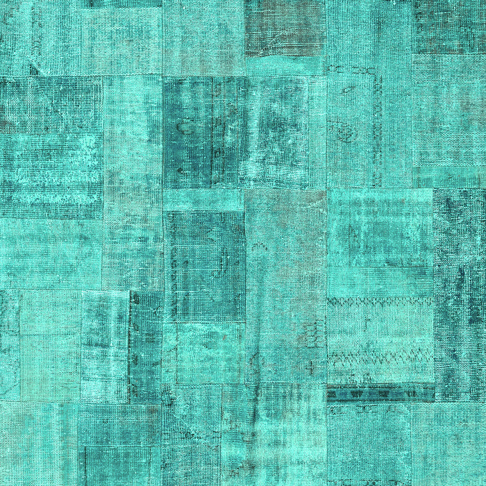 Patchwork Turquoise Transitional Rug, con1444turq