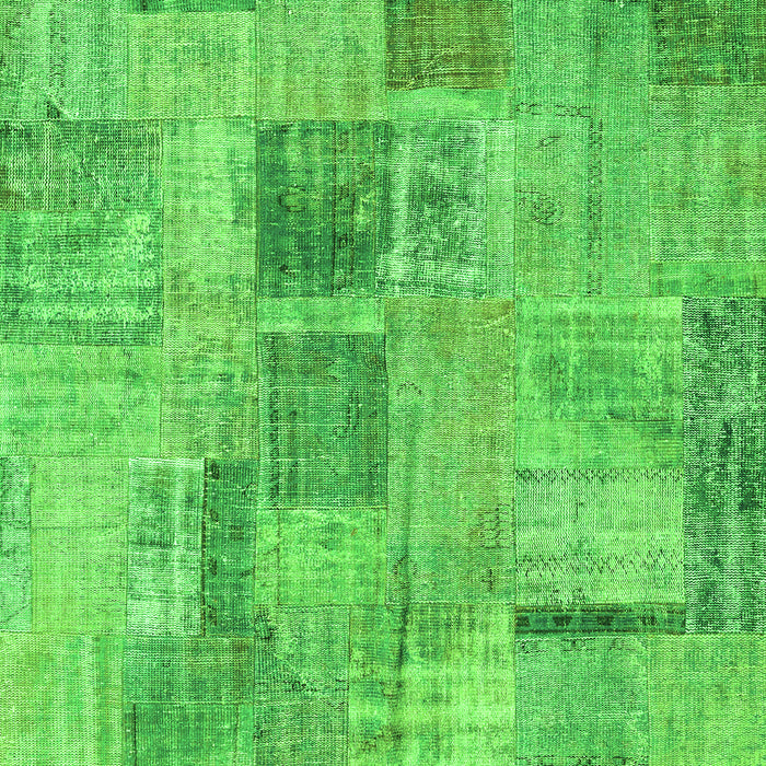 Patchwork Green Transitional Rug, con1444grn