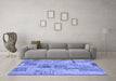 Machine Washable Patchwork Blue Transitional Rug in a Living Room, wshcon1444blu