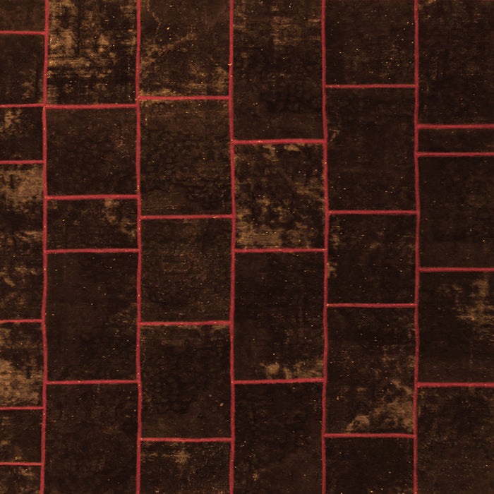 Serging Thickness of Abstract Orange Contemporary Rug, con1445org