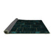 Sideview of Abstract Turquoise Contemporary Rug, con1445turq