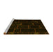 Sideview of Machine Washable Abstract Yellow Contemporary Rug, wshcon1445yw