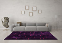 Machine Washable Abstract Pink Contemporary Rug, wshcon1445pnk