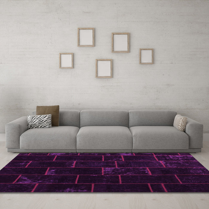 Machine Washable Abstract Pink Contemporary Rug in a Living Room, wshcon1445pnk