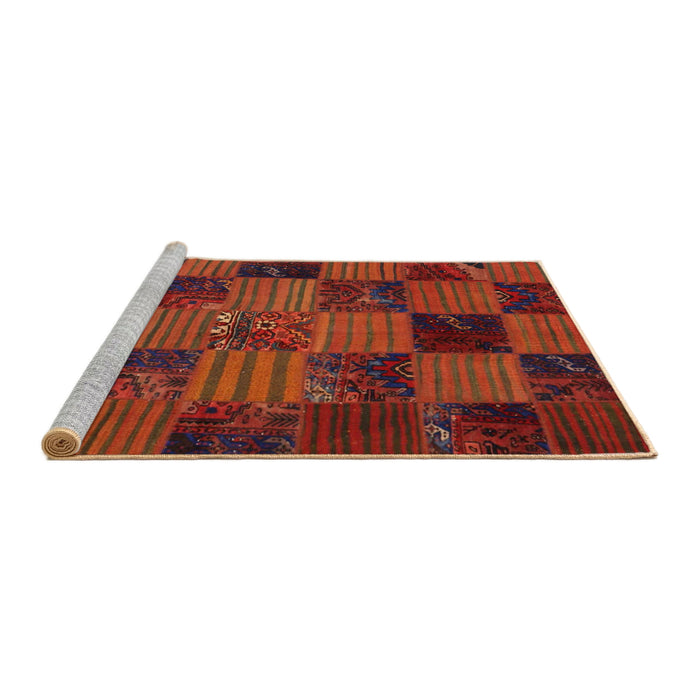 Serging Thickness of Machine Washable Contemporary Mahogany Brown Rug, wshcon1446