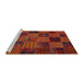 Serging Thickness of Machine Washable Contemporary Mahogany Brown Rug, wshcon1446