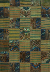 Patchwork Turquoise Transitional Rug, con1446turq