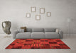 Machine Washable Patchwork Orange Transitional Area Rugs in a Living Room, wshcon1446org