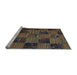 Sideview of Machine Washable Patchwork Light Blue Transitional Rug, wshcon1446lblu