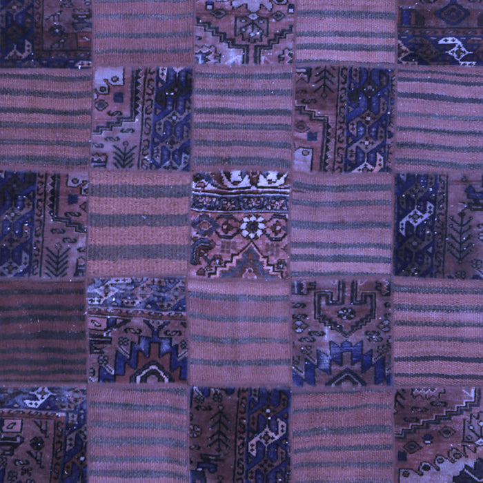 Patchwork Blue Transitional Rug, con1446blu