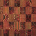 Square Patchwork Brown Transitional Rug, con1446brn