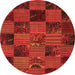 Square Patchwork Orange Transitional Rug, con1446org