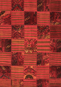 Patchwork Orange Transitional Rug, con1446org