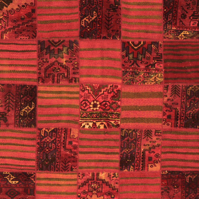 Patchwork Orange Transitional Rug, con1446org