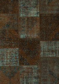 Patchwork Turquoise Transitional Rug, con1447turq