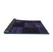 Sideview of Patchwork Blue Transitional Rug, con1447blu