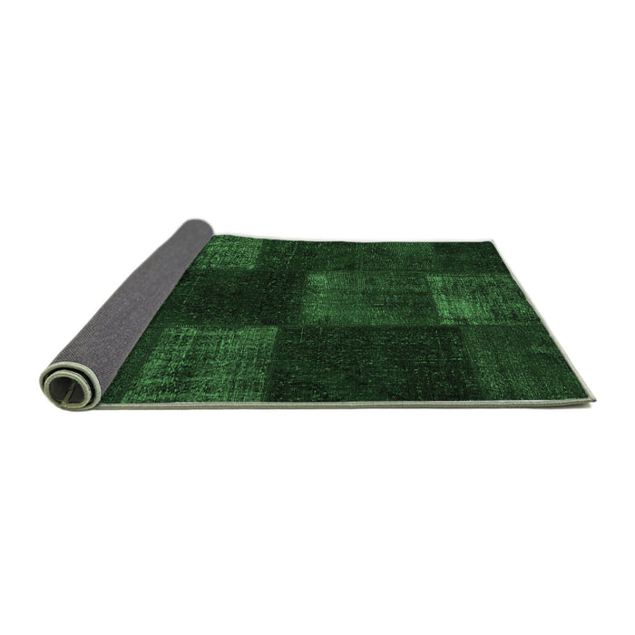 Sideview of Patchwork Emerald Green Transitional Rug, con1447emgrn
