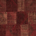 Square Patchwork Brown Transitional Rug, con1447brn