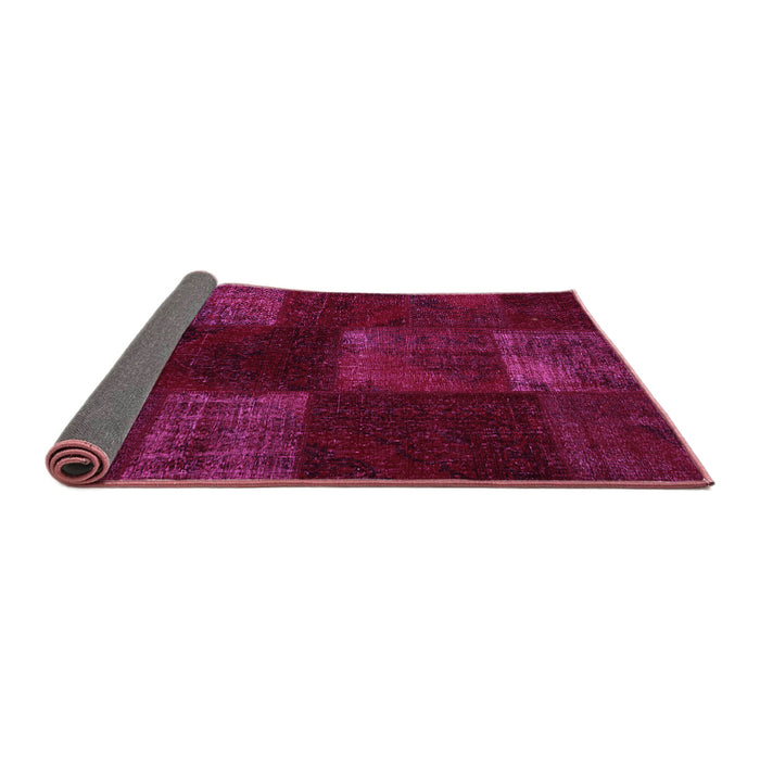 Sideview of Patchwork Pink Transitional Rug, con1447pnk