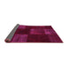 Sideview of Patchwork Pink Transitional Rug, con1447pnk