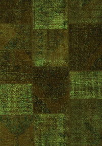 Patchwork Green Transitional Rug, con1447grn