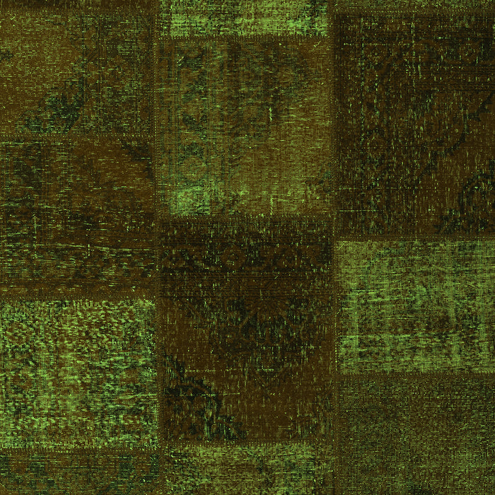 Patchwork Green Transitional Rug, con1447grn