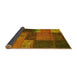 Sideview of Patchwork Yellow Transitional Rug, con1448yw