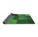 Sideview of Patchwork Emerald Green Transitional Rug, con1448emgrn