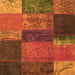 Serging Thickness of Patchwork Orange Transitional Rug, con1448org