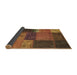 Sideview of Patchwork Brown Transitional Rug, con1448brn