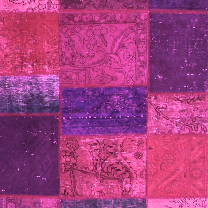 Patchwork Pink Transitional Rug, con1448pnk