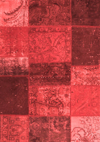 Patchwork Red Transitional Rug, con1448red