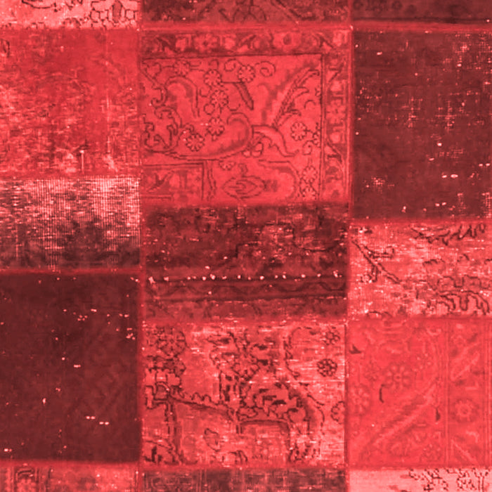 Patchwork Red Transitional Area Rugs