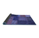 Sideview of Patchwork Blue Transitional Rug, con1448blu