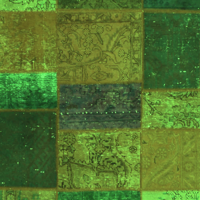 Patchwork Green Transitional Rug, con1448grn