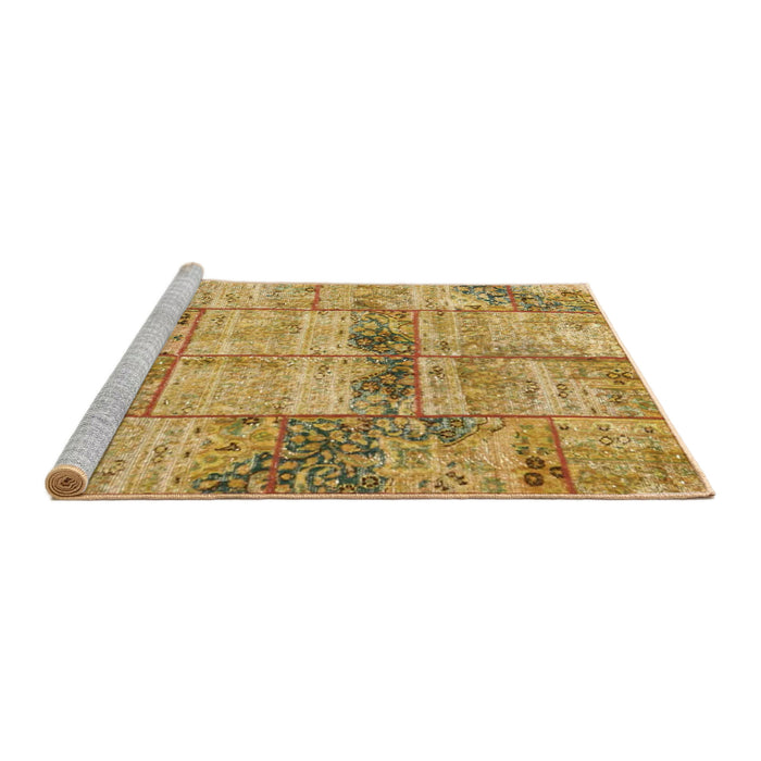 Serging Thickness of Machine Washable Contemporary Orange Rug, wshcon1449