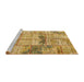 Serging Thickness of Machine Washable Contemporary Orange Rug, wshcon1449