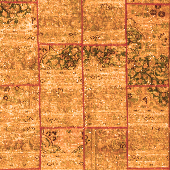 Patchwork Orange Transitional Rug, con1449org