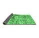 Sideview of Patchwork Emerald Green Transitional Rug, con1449emgrn