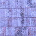 Square Machine Washable Patchwork Blue Transitional Rug, wshcon1449blu