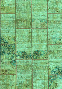 Patchwork Turquoise Transitional Rug, con1449turq