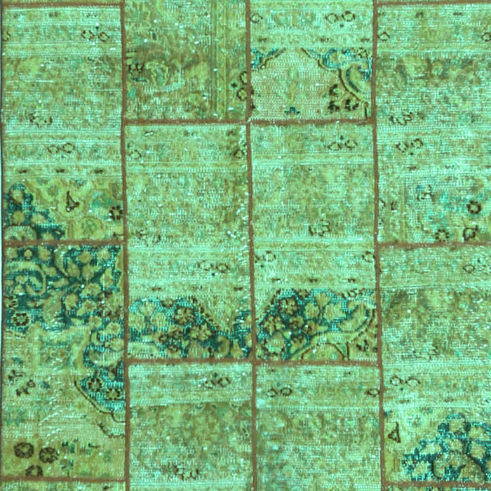 Patchwork Turquoise Transitional Rug, con1449turq